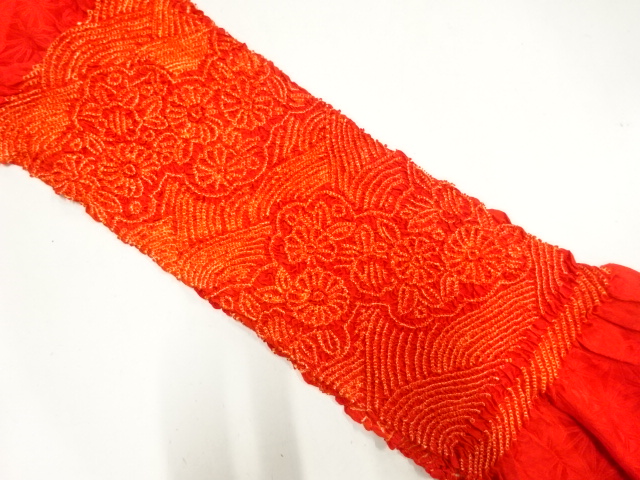 正絹　絞り　帯揚げ